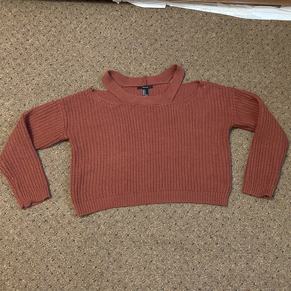 NWOT Dusty Pink Open Collar Sweater - Picture 3 of 8